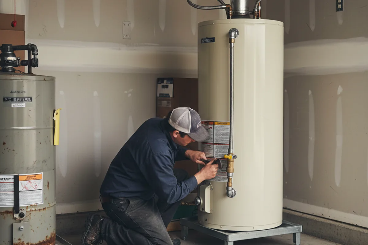 Water heater and shutoff valve replacement in North Salem
